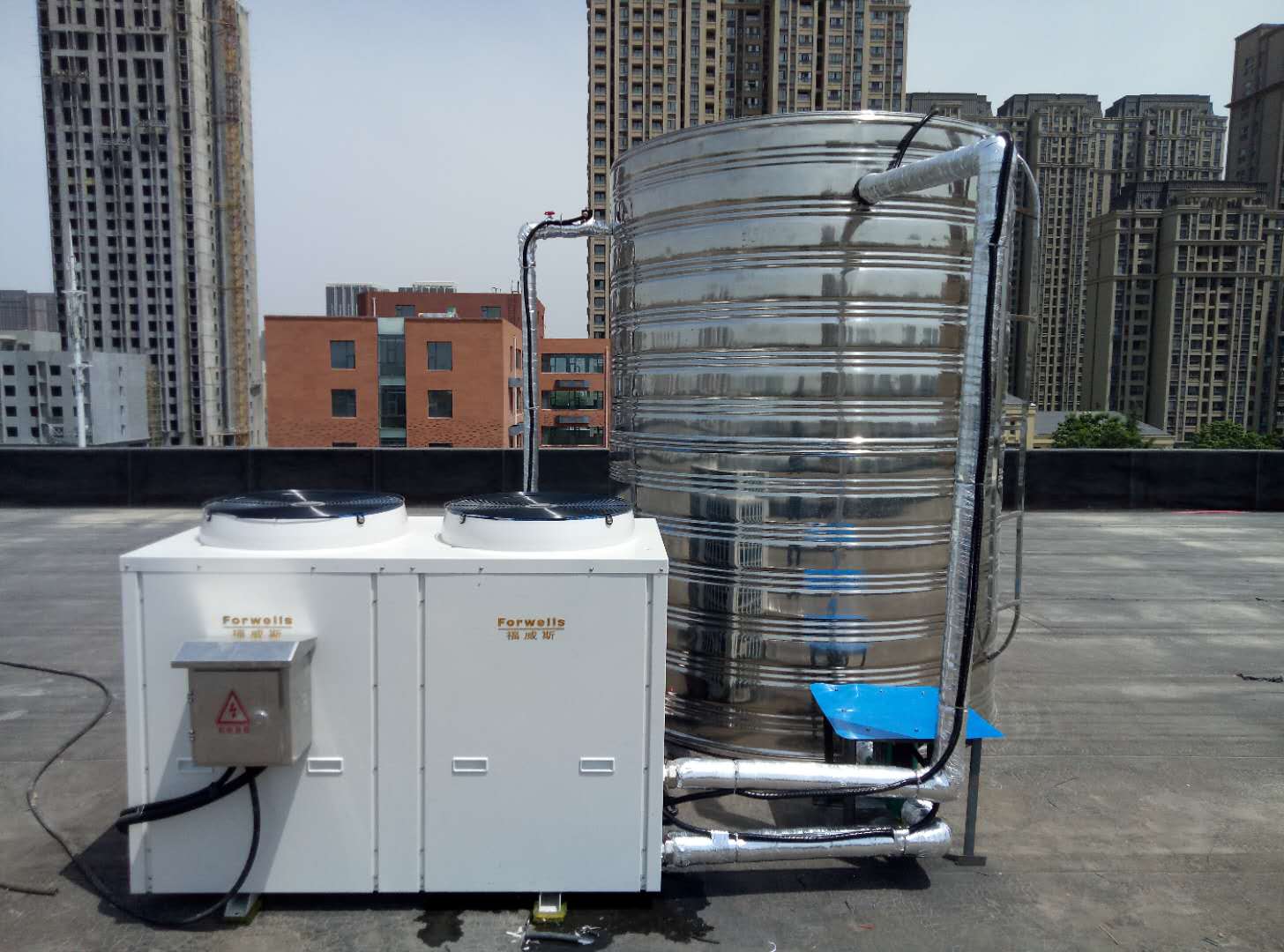 河南學(xué)校用空氣能熱水器，四季恒溫